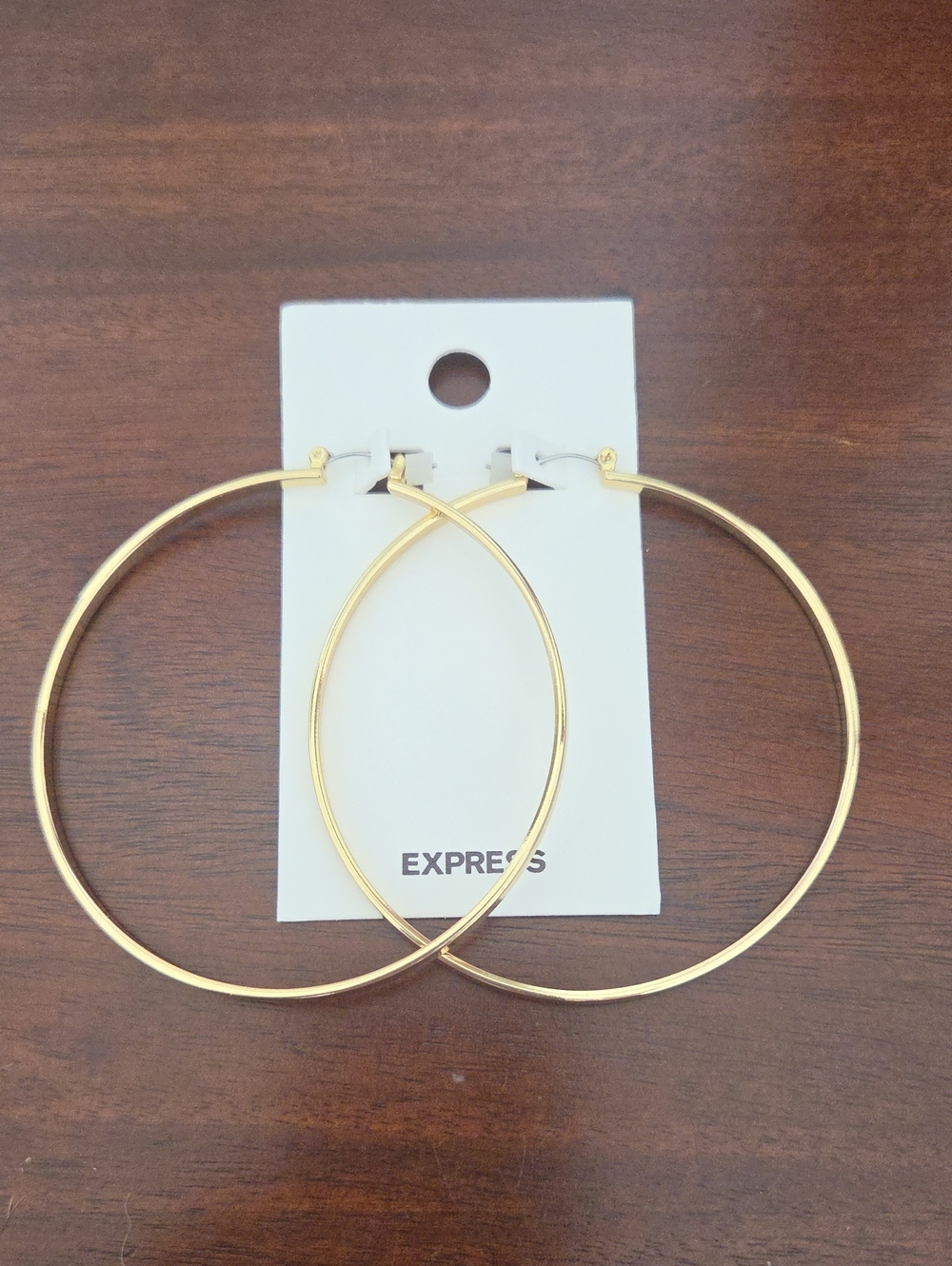 Express Gold Thin Hoop Earrings
